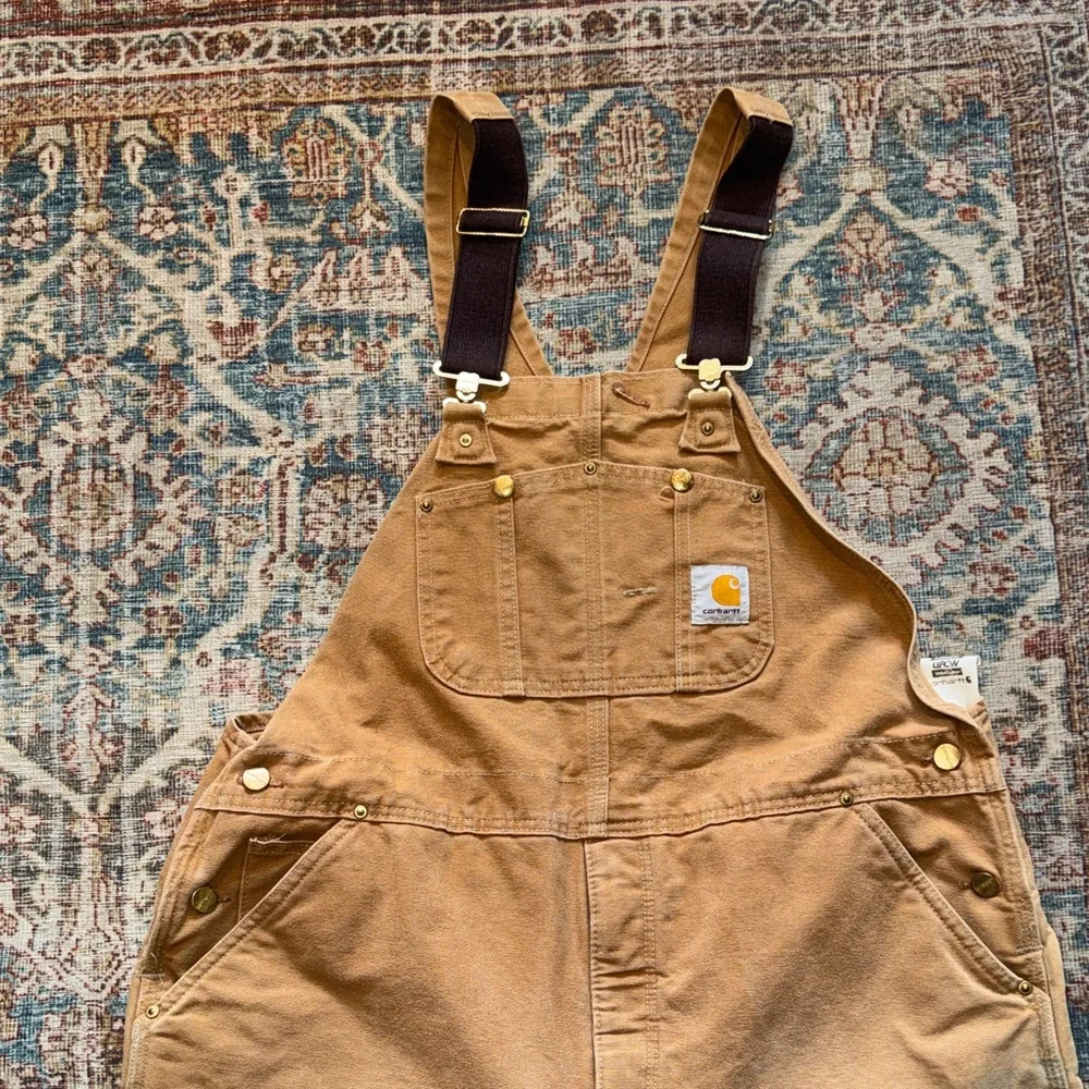 Carhartt Arctic quilt lined Bib Overalls size 42 x 28 VG condition - Picture 2 of 13
